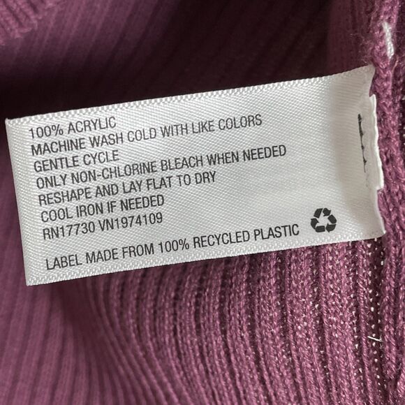 Wild Fable Women's Dark Mauve Long Sleeve V-Neck Crop Cardigan Sweater Sz Small - Picture 7 of 8